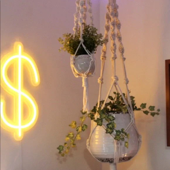Hand Made Macrame Pot Hangers - Picture 2 of 5